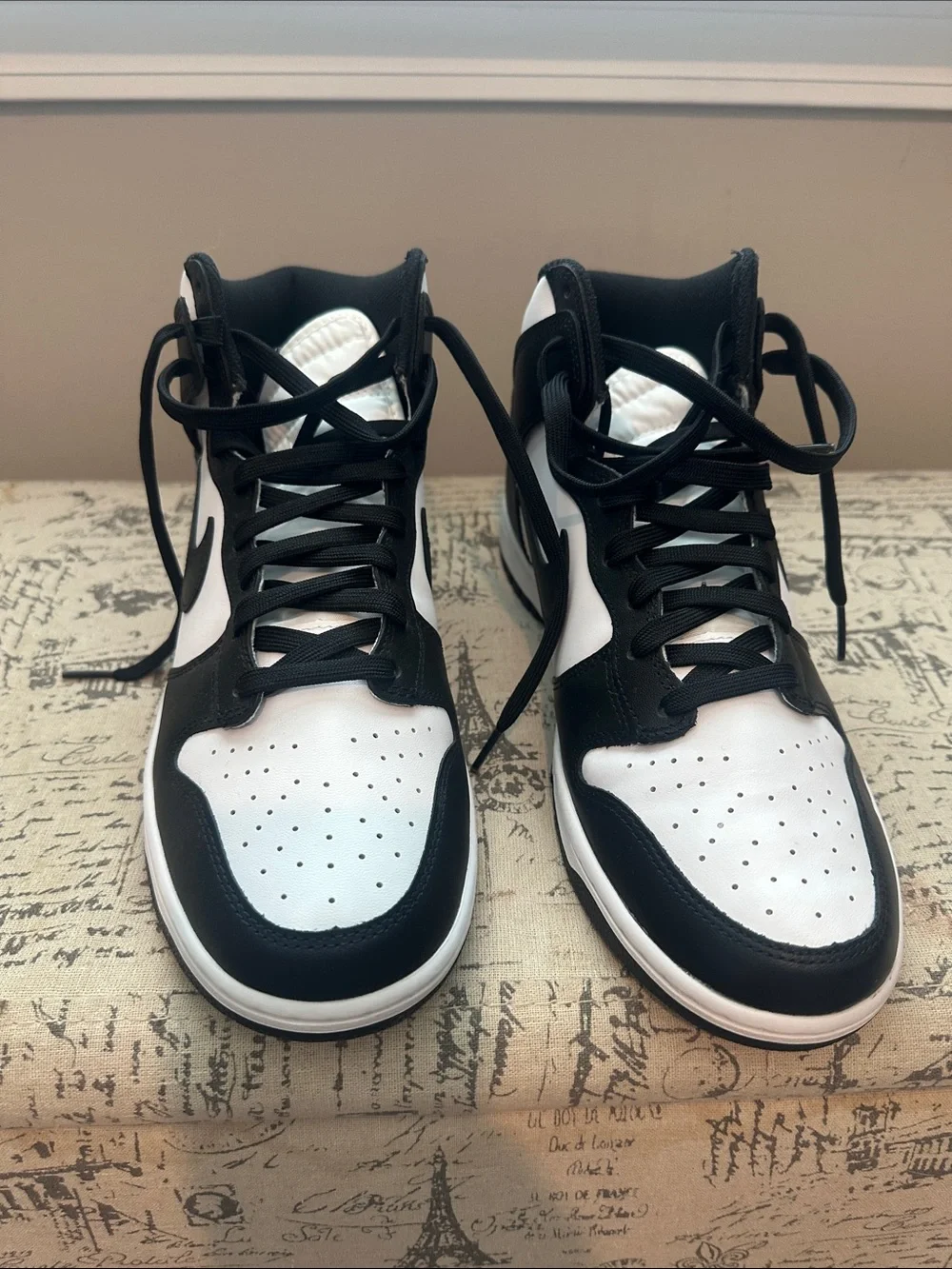 Nike Black and White High-Top Sneakers